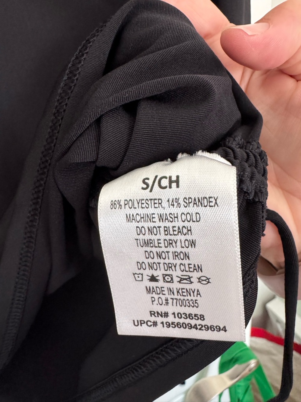 Hurley Black Long-Sleeve Athletic Top with Side Ruching - Picture 3 of 4